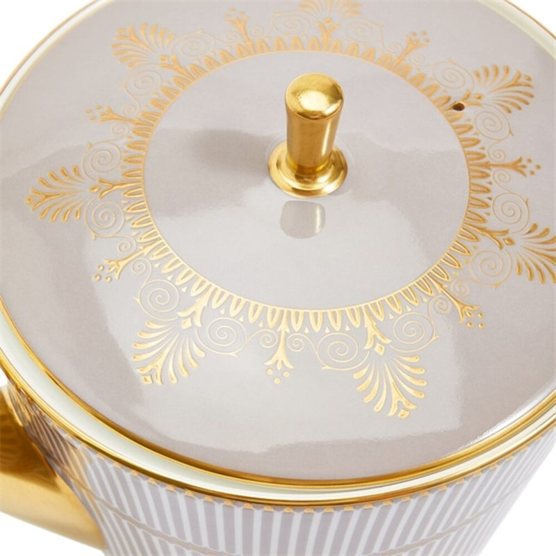 Anthemion Gray 30.4floz Teapot