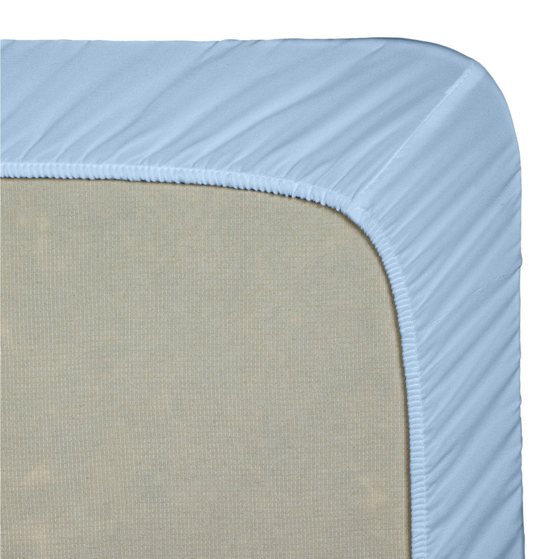 Drap-housse simple de couleur unie Premier., Bleu ciel, Simple