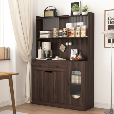 71"Tall Kitchen Pantry Storage Cabinet by Latitude Run