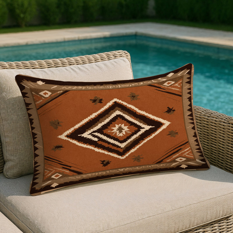 Sunlit Ridge Indoor And Outdoor Throw Pillow, Rectangle 14"H x 20"W