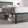 Tontouta 3 Piece Bedroom Set Upholstered Bed Platform with 2 Charging Station Nightstands Bedside