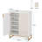 29.52 Inches White & Gold Shoe Cabinet With Doors-2049041734