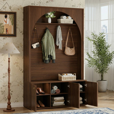 49” Wide Arched Entryway Hall Tree