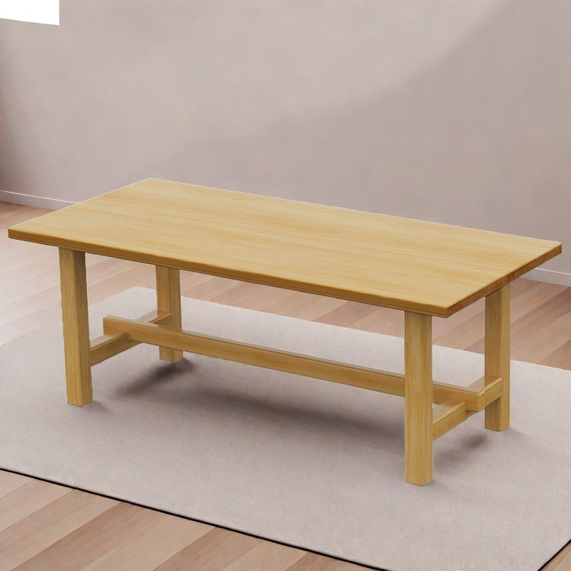 Nordic style solid wood dining table, 29.5"H x 70.8"L x 31.4"W