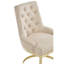 Carwell 48cm H Tufted Upholstered Metal Cantilever Chair-939048891-939048892