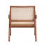 Chaise décontractée de style Mid-Century décontracté en rotin 1 pièce