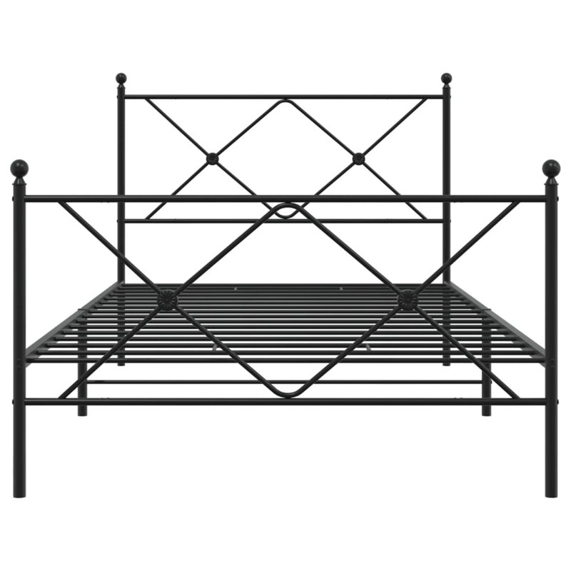 Primiano UK Bed, DE Size - 100 x 190 cm, Black