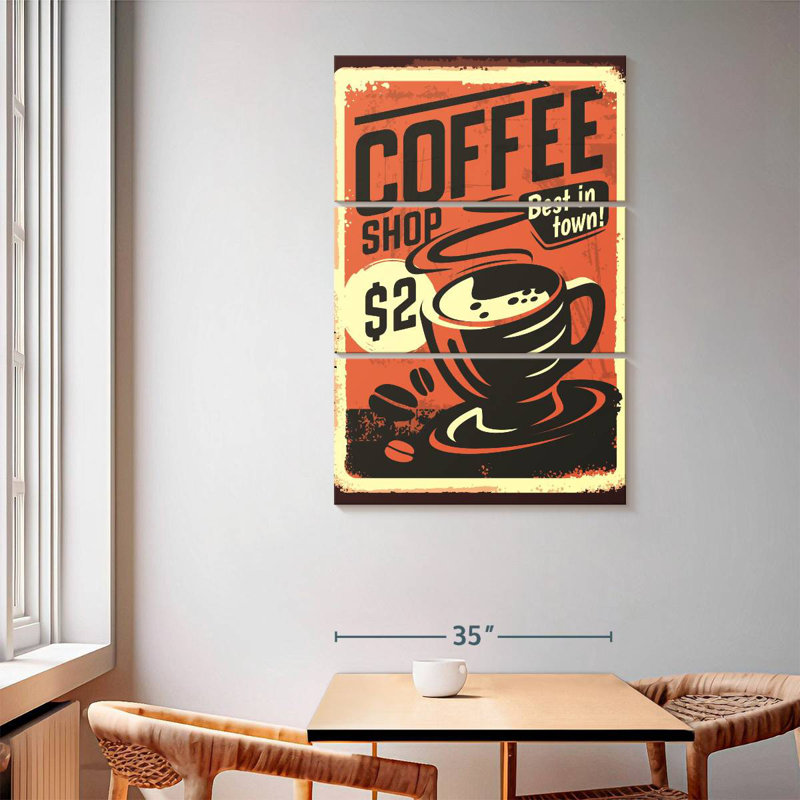 Kema Vintage Coffee Promo Poster, 65" H x 42" W