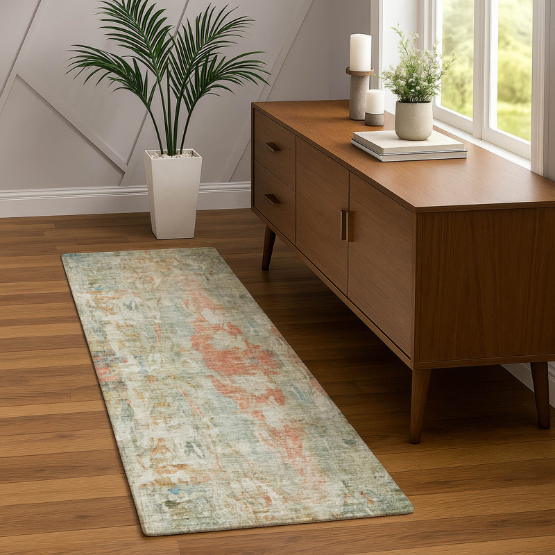 Machine Washable Indoor/Outdoor Chantille ACN2310 Abstract Rug, Runner 2'3" x 7'6"