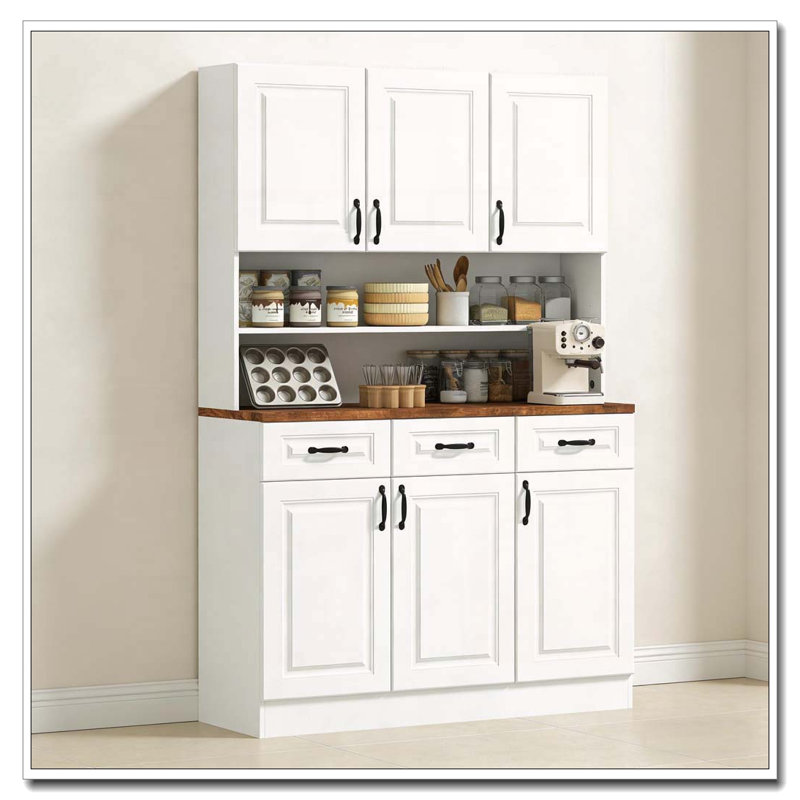 Freestanding Pantry Cabinet with Soft-Close Doors