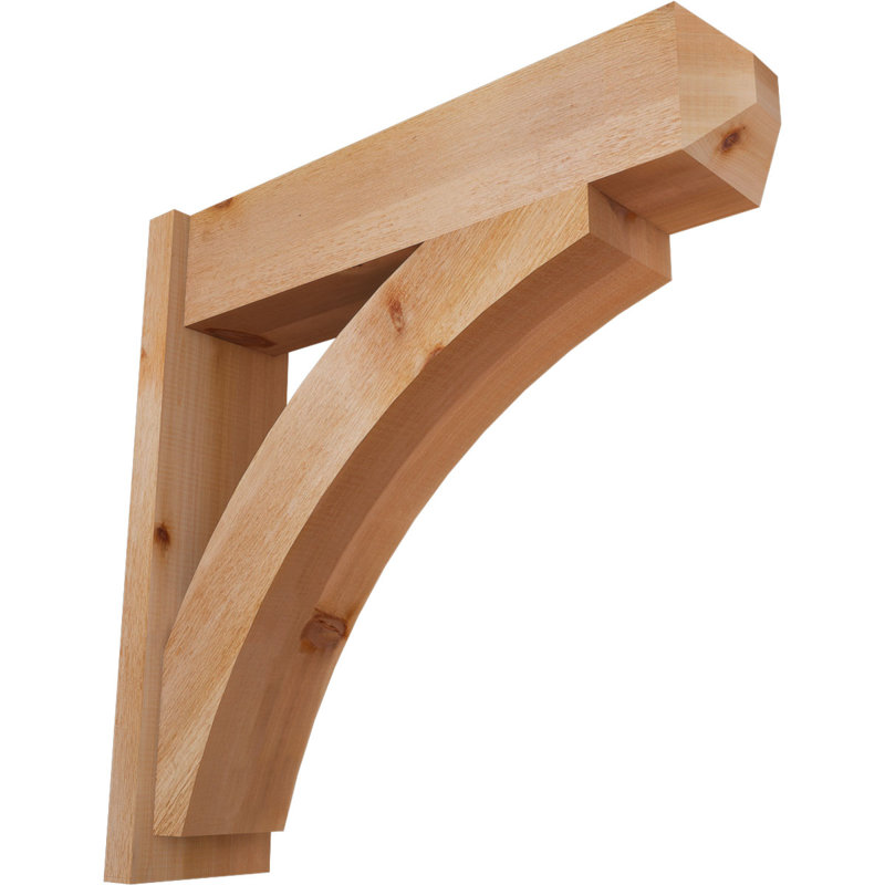 Persienne en bois rustique Thorton Craftsman,  P 32 po x H 32 po , Cèdre rouge de l'Ouest de 8 po (sciage brut)