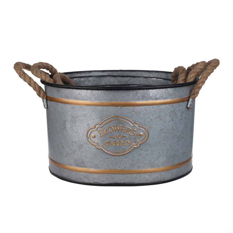 Ensemble de 3 pots décoratifs en métal Huxley