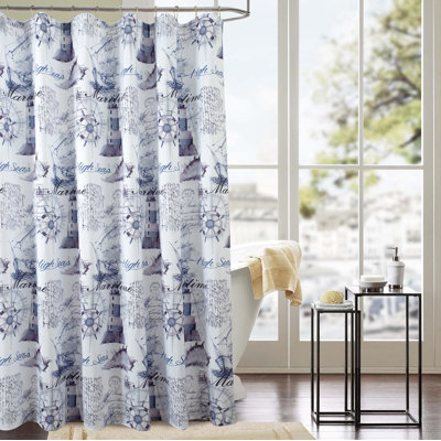 Rideau de douche simple maritime classic Lederman