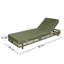 Chaise longue d'extérieur en corde tissée avec roulettes, ensemble de 4, dossier réglable à 5 positions