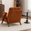 Chaise d'appoint rembourrée de style Mid-Century avec pieds en bois massif-1629654226