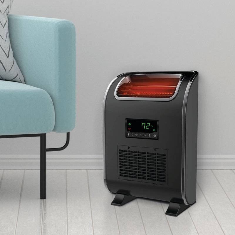 Lifesmart 5000 BTU Compact Electric Heater with Adjustable Thermostat, Remote Control Included
