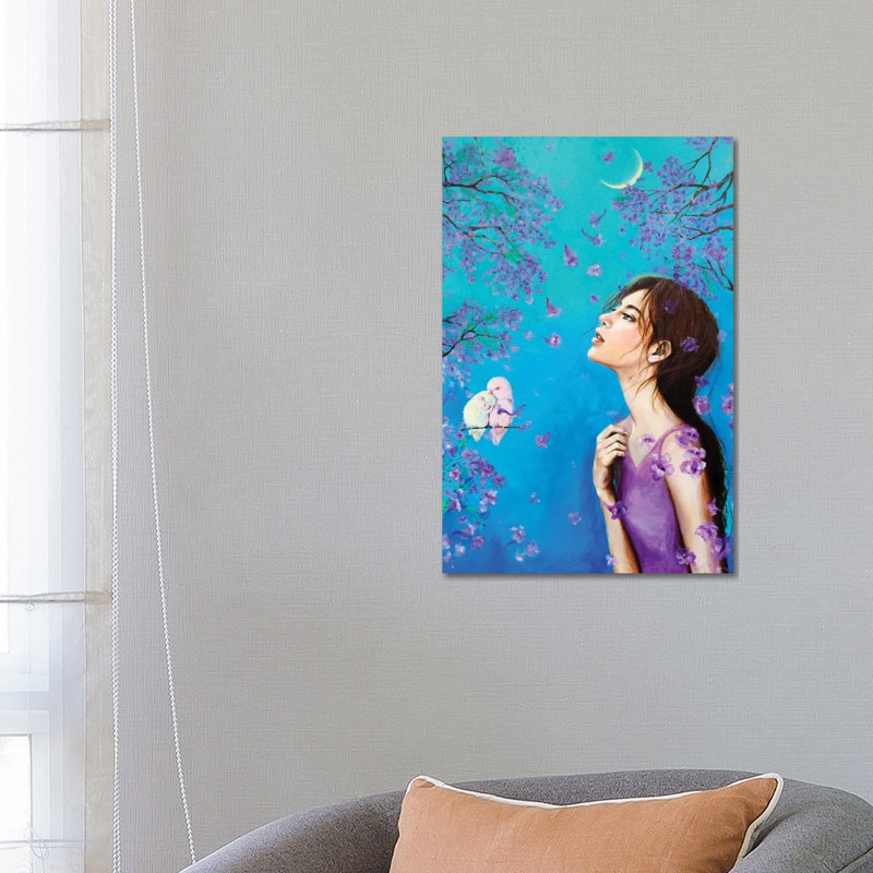 Nostalgia: Jakarandas by Eury Kim - Wrapped Canvas Print, 66.04 cm H x 45.72 cm W x 1.91 cm D