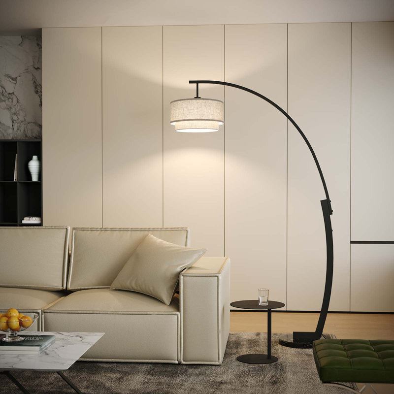 81.3''H Large Marble Arc Floor Lamp with Bulb Included