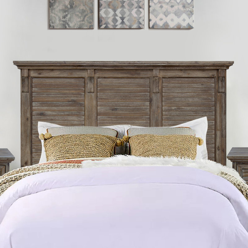 Catrease Solid Wood Panel Headboard, King
