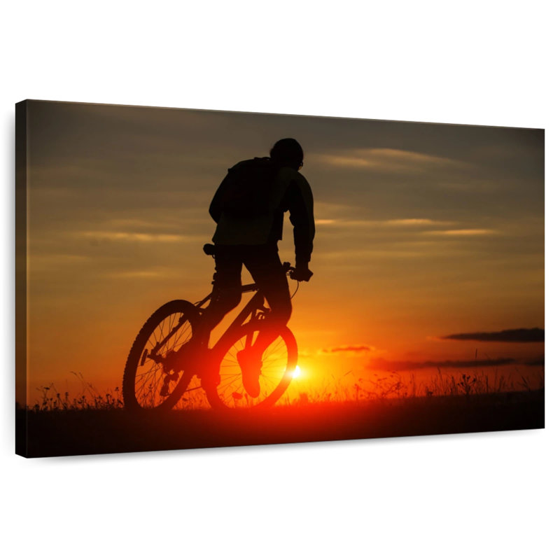 Mehar Sunset Biking, 24" H x 36" W