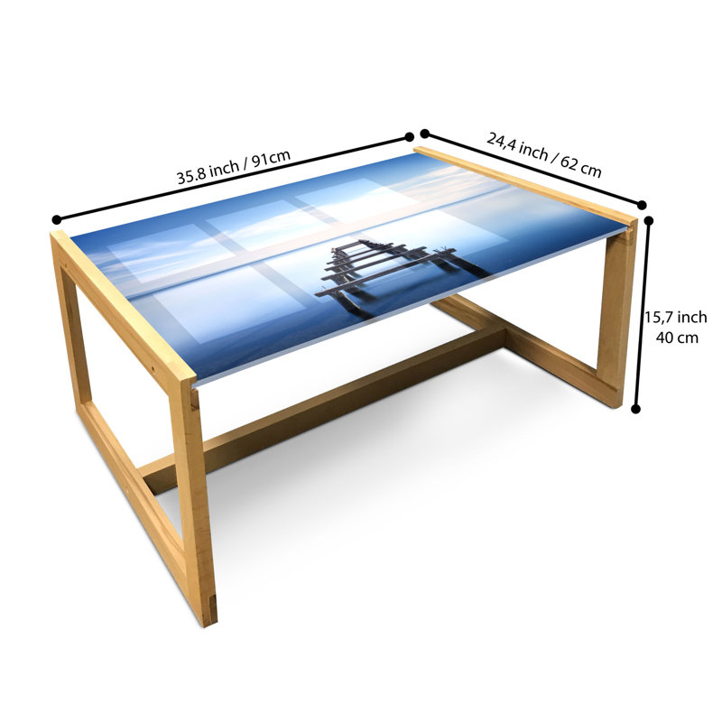 Jakori Sled Coffee Table, 90cm H x 62cm W x 40cm D