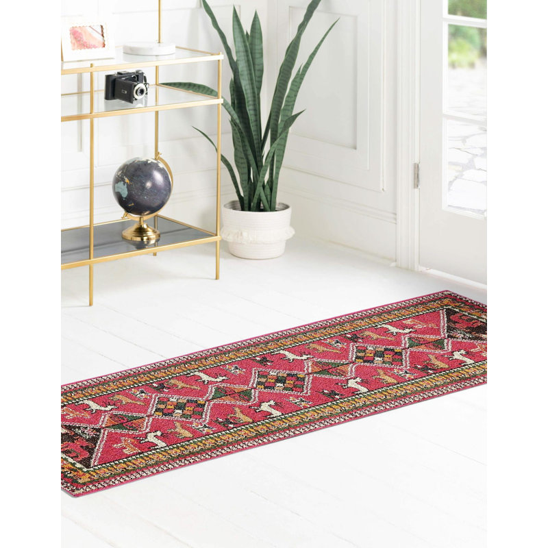 Tapis géométrique Lonniet, Tapis de couloir 2 pi 7 po x 10 pi