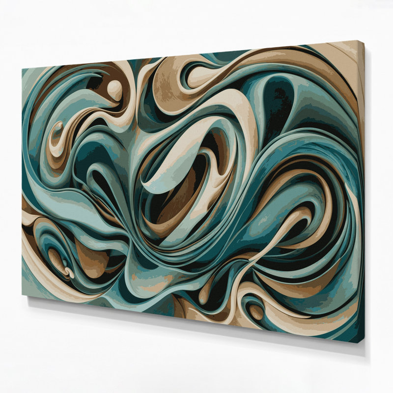 Art mural sur toile 37 "Biomorphic Abstraction", H 11 po x l 14 po