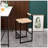 Water Hyacinth Woven Bar Stools With Metal Back