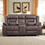 Causeuse inclinable manuelle à coussins multiples avec console Chelliah Fordwich-900347181