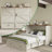 Wilkinson Farmhouse Queen Murphy Bed with Large Storage Drawer & Charging Station, White-922616757-922616756