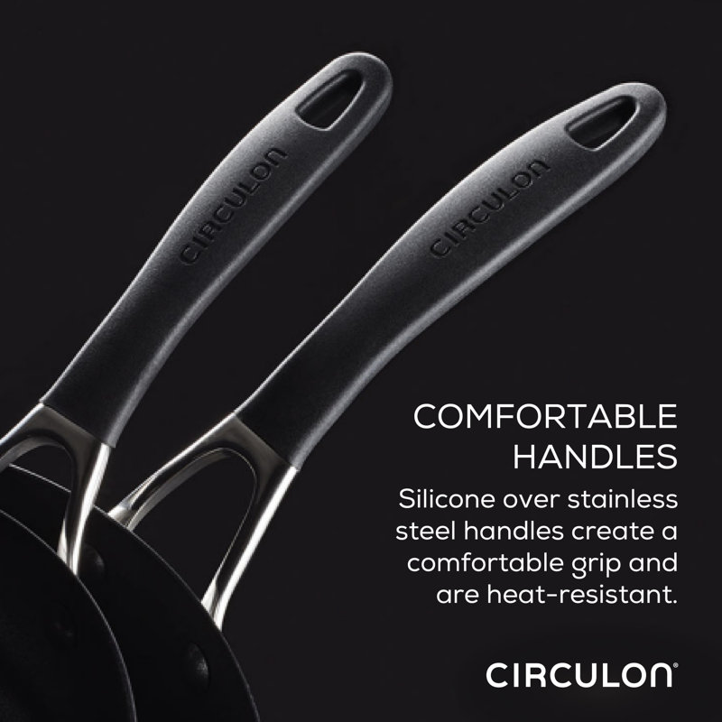 Circulon Stainless Steel Induction Cookware Set With Steelshield Hybrid Stainless And Nonstick Technology, Pots And Pans, 10 Piece, Silver