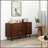 Rustic Brown Sideboard Buffet Cabinet With 2 Cupboards, 3 Drawers, And Adjustable Shelves For Versatile Storage And Display