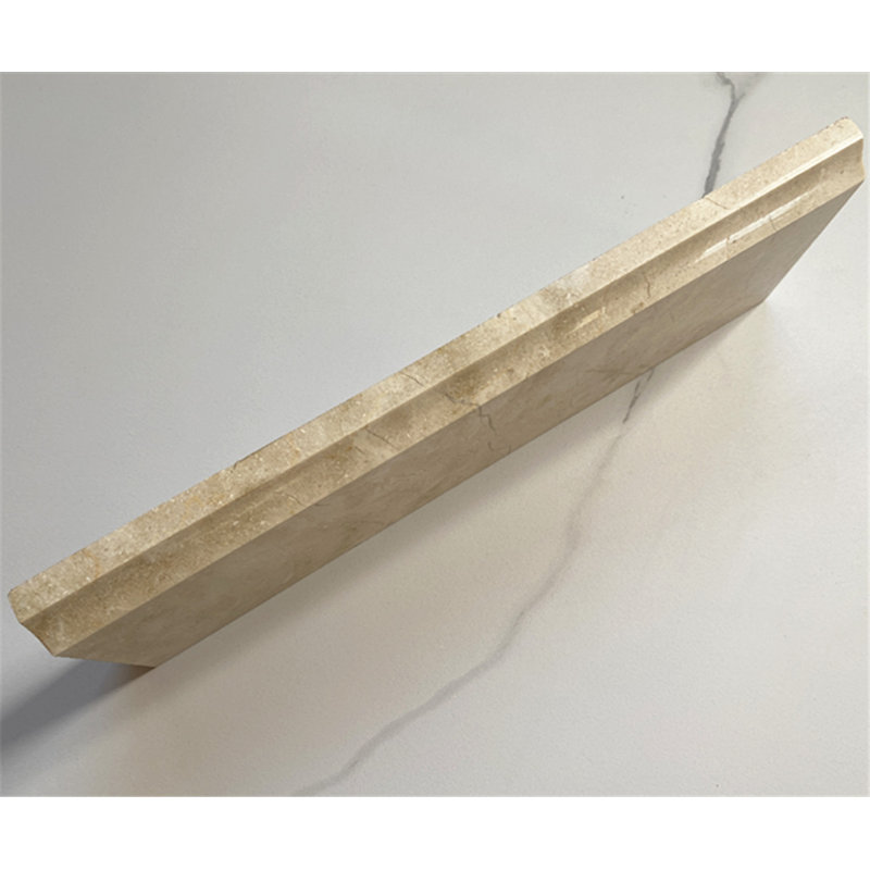 4" x 12" Matte Marble Specialty Trim in Beige