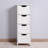 White Bathroom Storage Cabinet, Freestanding Cabinet With Drawers