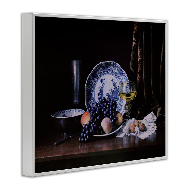  Art baroque giclée par l'inconnu, H 24 po x l 30 po, Estampe numérique encadrée blanc bord de mer