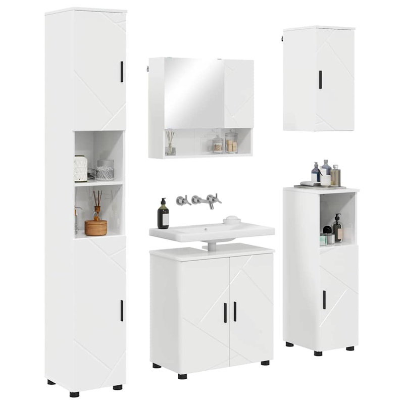 Bathroom Storage Furniture Set, White