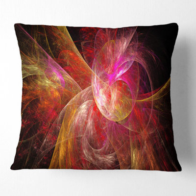 Black Fractal - Abstract Printed Pillow