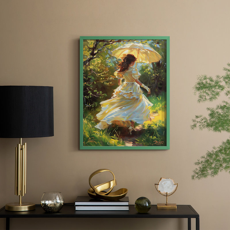 «WOMEN Series DCCCLXIV», reproduction encadrée - bois massif, H 21 po x l 17 po, Vert