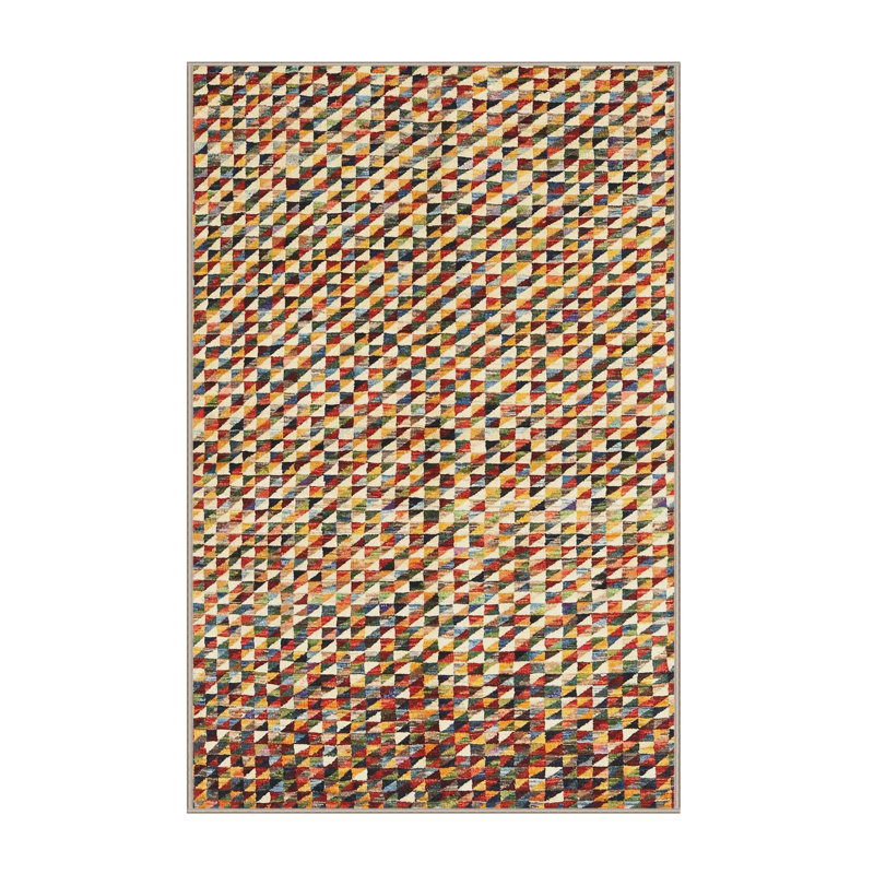 Geometric Indoor Rug, Rectangle 3' x 5'