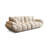 Modern and simple suede straight-row sofa-1222429990