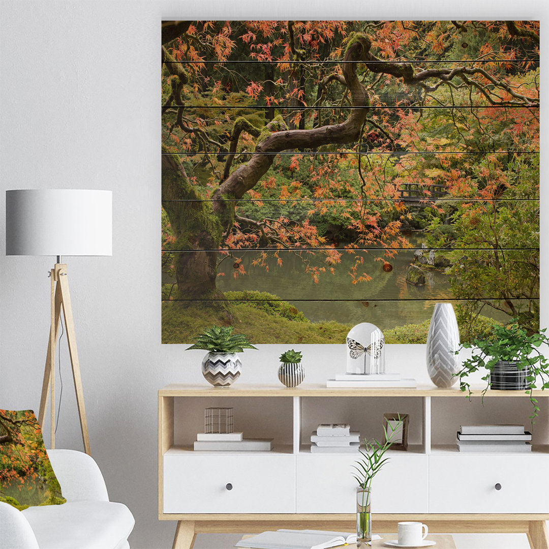 " Japanese Garden Fall Season " Design Art 