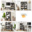 Bibliothèque Melgarejo Cubby Gray, bibliothèque géométrique moderne à 5 niveaux de 42 pouces de hauteur, organisateur de rangement autoportant avec plusieurs tablettes ouvertes, armoire de rangement au sol pour le salon, la chambre à coucher ou le bureau à domicile-3274563