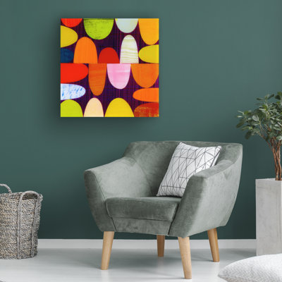 Art mural sur toile tendue - Rex Ray «Sugarplum» pour décoration de salon, de chambre à coucher ou de bureau - 14 x 14