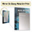 Moon Blue And Gold Cerulean Cycle Dreams II - Blue Modern Wall Mirror-1765078235