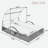 Outdoor Steel Frame Sun Lounger With Curved Sun Canopy, Adjustable Backrest, Hidden Side Table And Arched Armrests-785638480