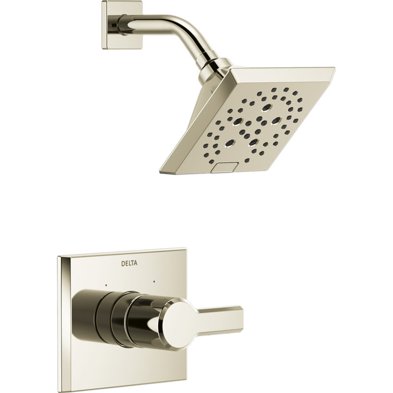 Pivotal Shower Faucet with H2Okinetic Technology, Lumicoat Polished Nickel