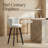 Set of 2 Velvet Counter Stools with Swivel & Gold Footrest-1241400576