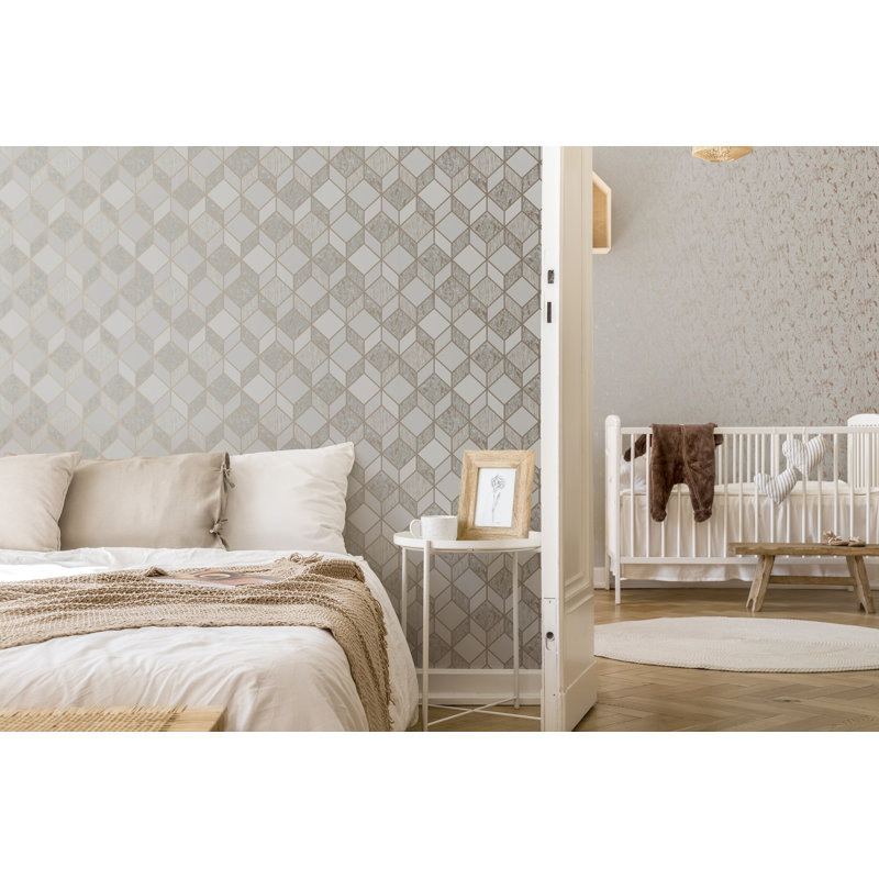 Milan Floral Vinyl Metallic Wallpaper Roll
