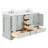 61'' Double Bathroom Vanity with White Quartz Top-93359264