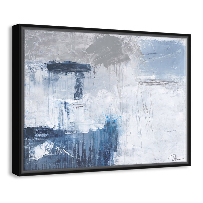 Nordic Ice " Nordic Ice " Painting Print, 18" H x 24" W x 2" D, Black Framed
